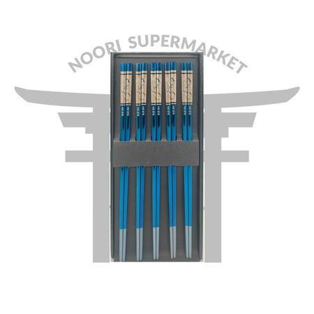 چاپستیک آبی استیل جفتی