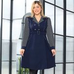 تونیک سارافون چهاردکمه سورمه ای