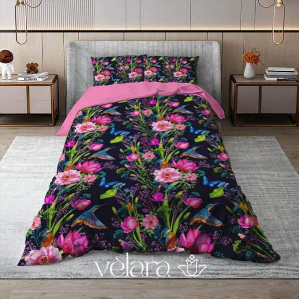 سرویس روتختی پارچه ترک برند ولارا طرح گل‌وگیاه کد R 318