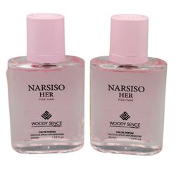 عطر جیبی زنانه وودی سنس مدل NARSISO HER حجم 30 میلی لیتر بسته 2 عددی