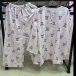 ست لباس خواب دو تیکه پیراهن شلوار نخی کد 3