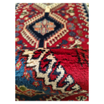 فرش دستباف سایز کناره دو متری زمینه لاکی (تمام پشم یلمه طرح حوضی یا ترنج)کد1042