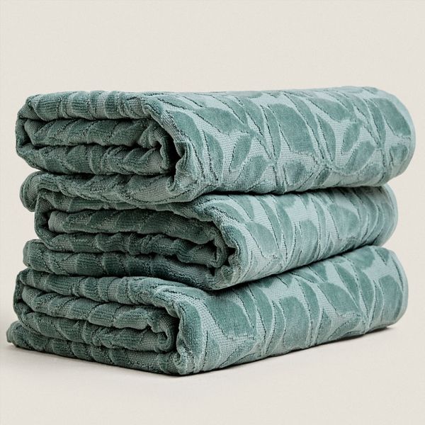 حوله دست و صورت زارا هوم طرح PLANT JACQUARD