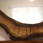 آینه دیواری چوب طبیعی روستیک