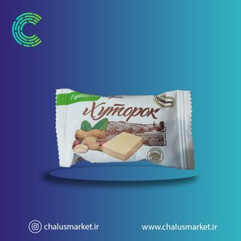 ویفر روسی بادام زمینی پذیرایی نیم کیلویی
