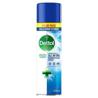 اسپری ضدعفونی کننده سطوح دتول Dettol با رایحه کتان حجم 500 میل