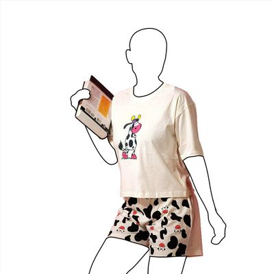 کراپ و شورتک زنانه طرح دار