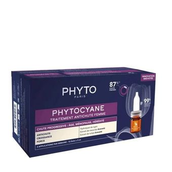 سرم ویال قوی ضد ریزش مو فیتوسیان ۸۷درصد بانوان ا Phyto phytocyane anti hair loss women 87%