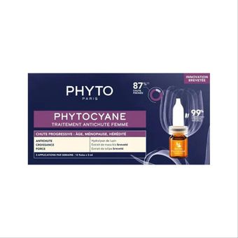 سرم فیتو ضد ریزش مدل فیتوسیان 87 درصد 12 عددی PHYTO Phytocyane traitement antichute reactionnelle