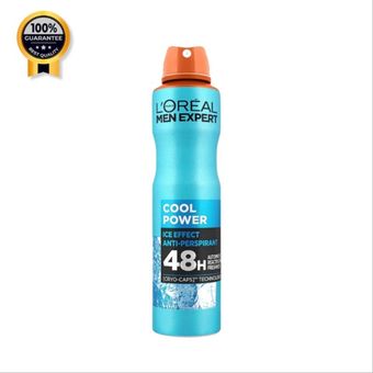 اسپری دئودورانت مردانه لورآل L'Oréal اورجینال مدل Cool power  حجم 250 میل