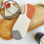 جوراب زیر قوزکی کبریتی زنانه میکس طوسی و نارنجی برند وارداتی