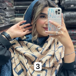 شال نخی طرح مربع