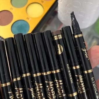هاشور ابرو 4 خط حرفه ای مودا Moda اصلی سری گلد ضد آب رنگ 2 قهوه ای