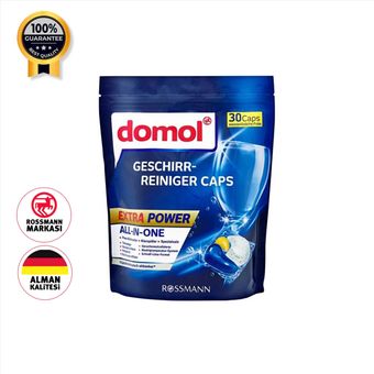 کپسول ماشین ظرفشویی همه کاره دومول DOMOL اورجینال 30 تایی