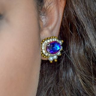 گوشواره لؤلو (بنفش آبی)