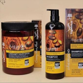 پک ماسک مو و شامپو آرگان لایتنس (Lightness Argan) کارتن دار اصلی
