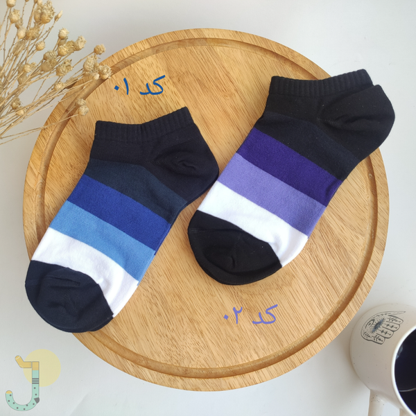 جوراب زیر قوزکی مردانه طرح رینگی درشت برند بوگارو