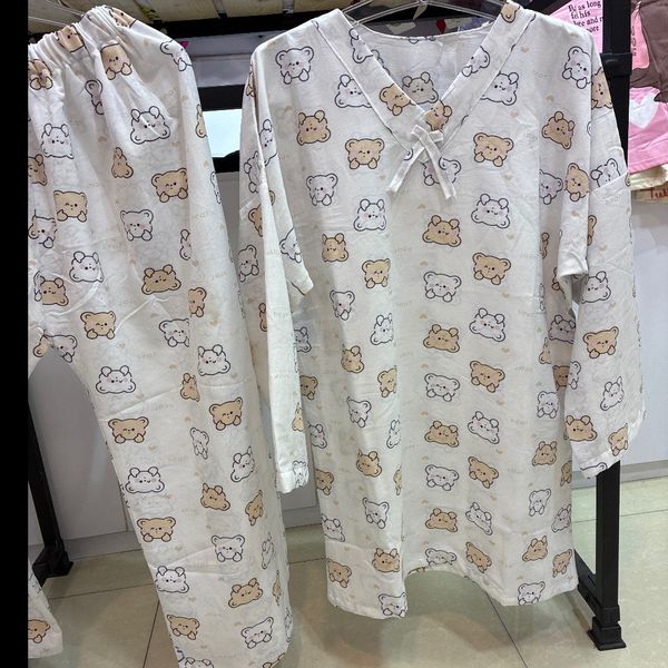 ست لباس خواب نخی دو تیکه کد1