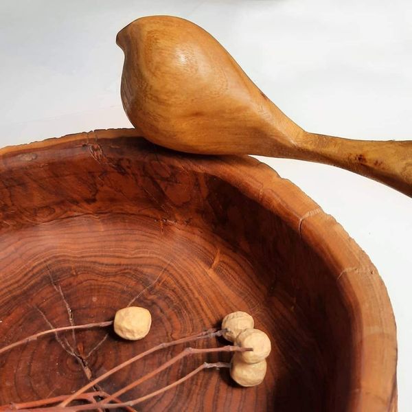 ظرف میوه خوری چوب طبیعی بادام