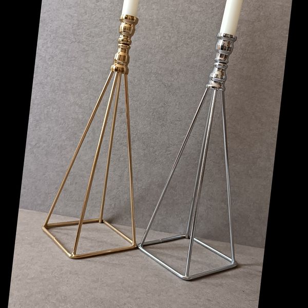 جا شمعی فلزی طرح روشنا