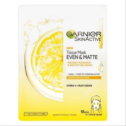 ماسک بافتی روشن کننده سریع و فوری گارنیر SkinActive با ویتامین C و اسانس شیری