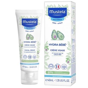 کرم مرطوب کننده هیدرا ب ب صورت ماستلا mustela
