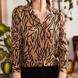 شومیز طرحدار مجلسی آرمونیکا Armonika اورجینال ترک