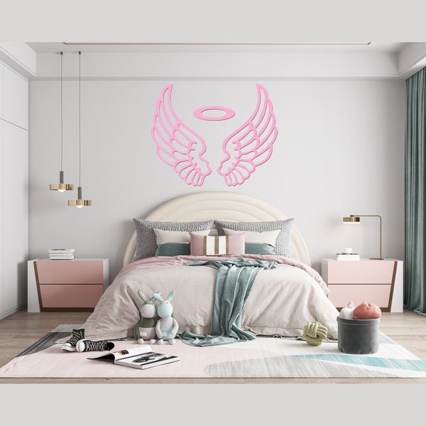 استیکر چوبی آرتافرین طرح بال فرشته