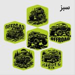 برچسب برش خورده مدل آفرود کد 0025 مجموعه‌ی 6 عددی