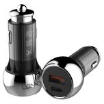 شارژر فندکی فست شارژ LDNIO C1 36W PD+QC3 + کابل Type-C