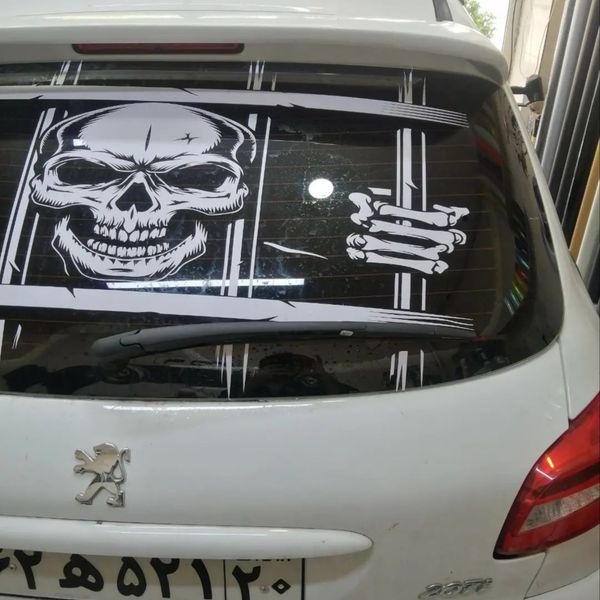 برچسب خودرو ونگارد طرح Skull 206