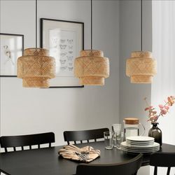 لوستر بامبو ایکیا IKEA مدل SINNERLIG در دو سایز