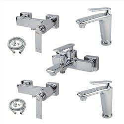 ست شیرآلات کسری مدل آمازون مجموعه 7 عددی کروم