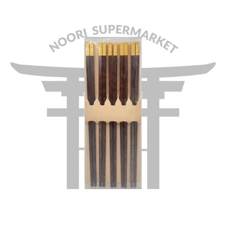 چاپستیک چوبی سر طلایی یک جفت