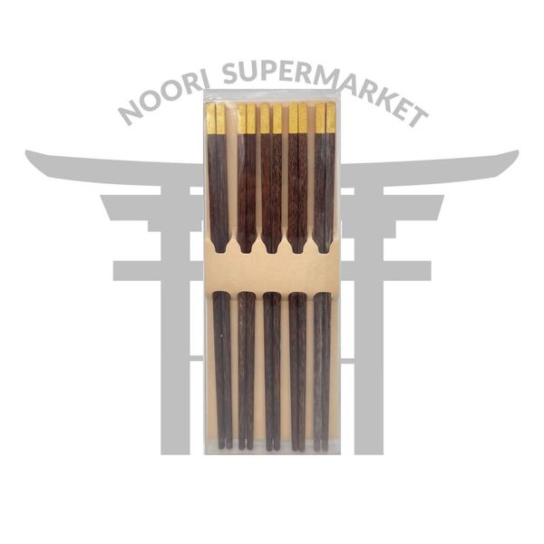 چاپستیک چوبی سر طلایی