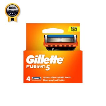 تیغ یدک فیوژن ژیلت Gillette اورجینال Fusion 5 بسته 4 عددی