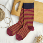 جوراب ساقدار مردانه طرح رینگی ریز برند بارکد