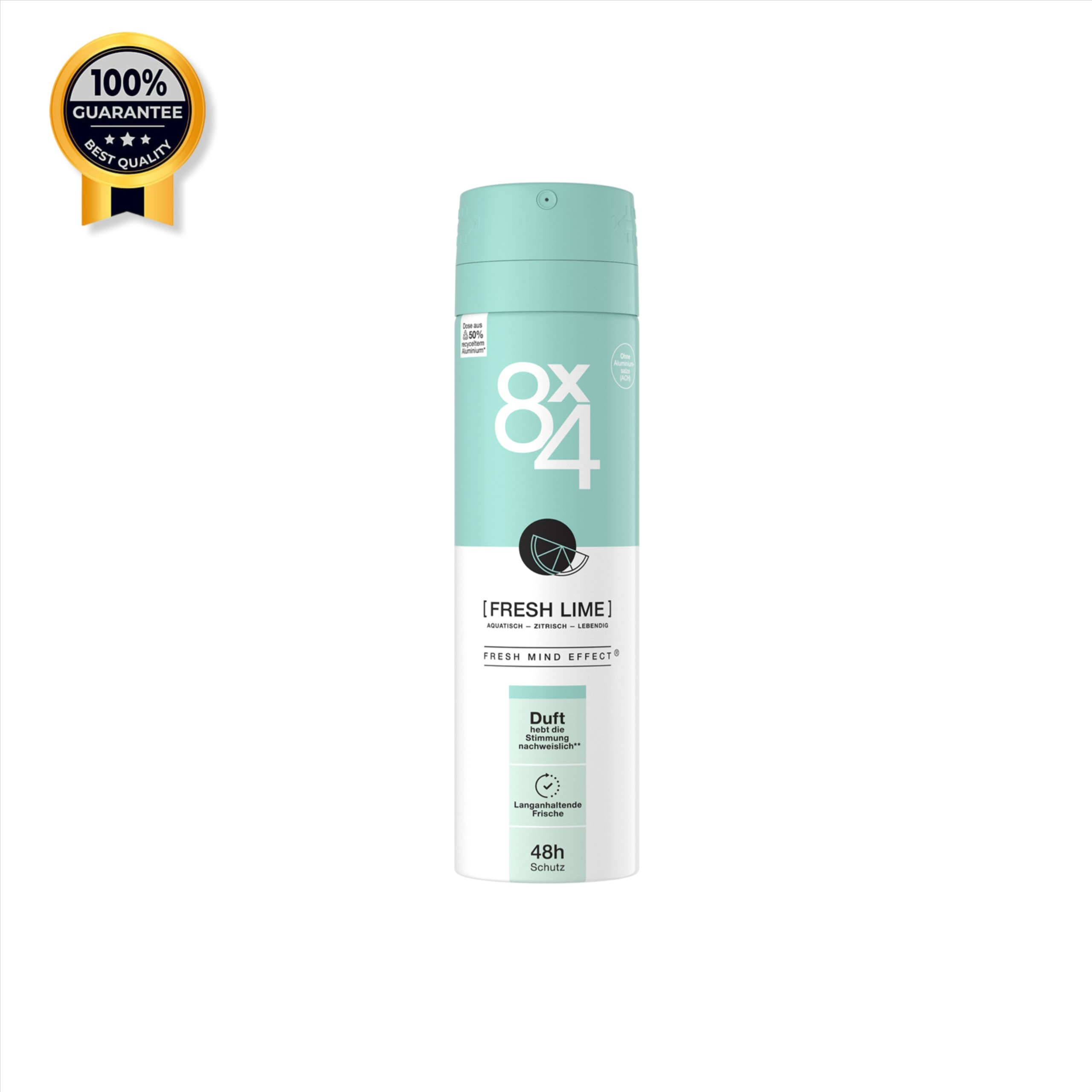 اسپری ضد تعریق زنانه هشت در چهار 8*4 اورجینال رایحه FRESH LIME حجم 150 میل