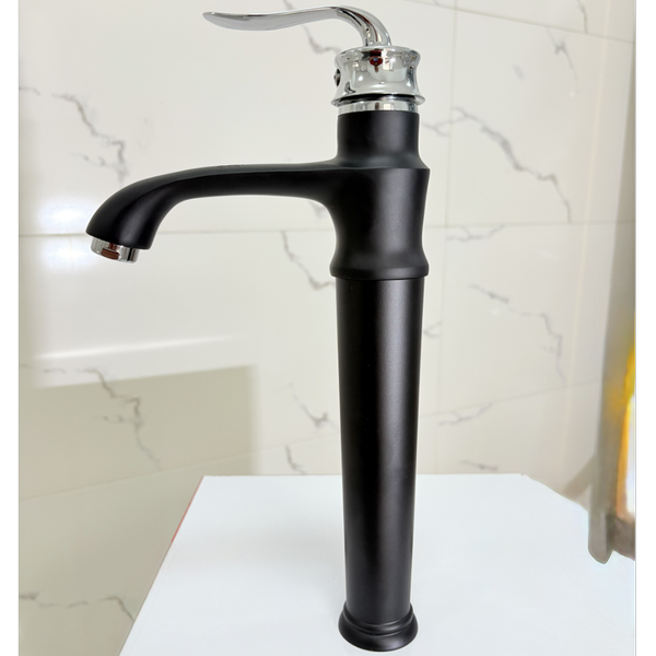 شیر روشویی پایه بلند اسناپل مدل بامبو | طراحی مدرن، بدنه برنجی، پرلاتور کاهنده مصرف آب