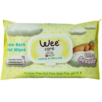 دستمال مرطوب کودک وی کر Wee Care مخصوص پوست خیلی حساس تعداد 63 عدد