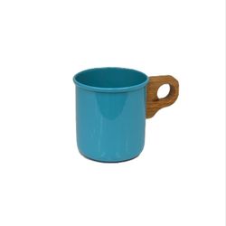 ماگ لعابی دسته چوبی کد 00