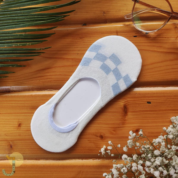 جوراب کالجی زنانه میکس آبی و سفید برند وارداتی