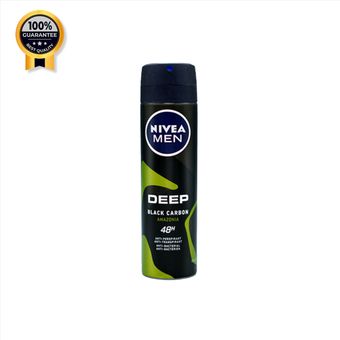 اسپری مردانه دیپ بلک آمازونیا نیوآ Nivea اورجینال Amazon حجم 150 میل