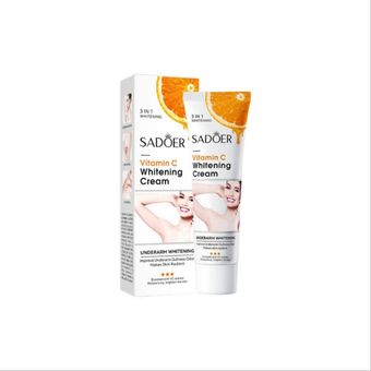 کرم روشن کننده و سفید کننده فوری بدن سادور Sadoer  اصلی SADOER Vitamin C Whitening Cream حجم 50 گرم