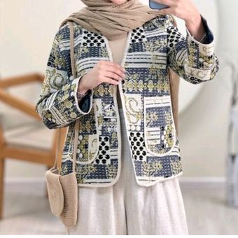 مانتو کتی گیلدخت کوکدوزی طرحدار سنتی کد آبی