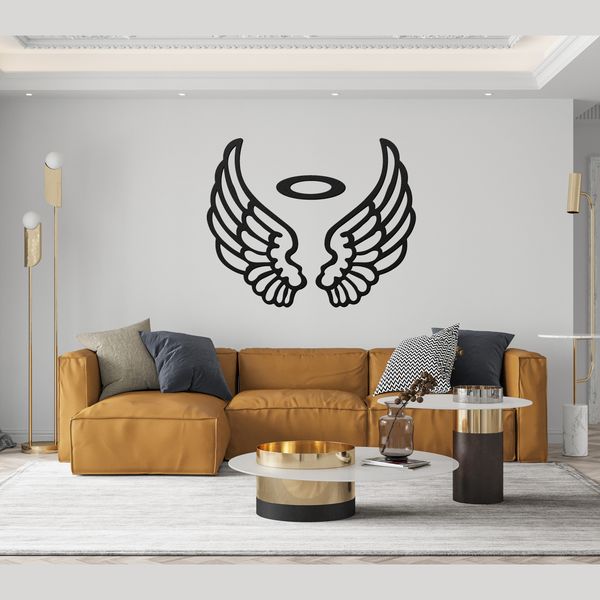 استیکر چوبی آرتافرین طرح بال فرشته