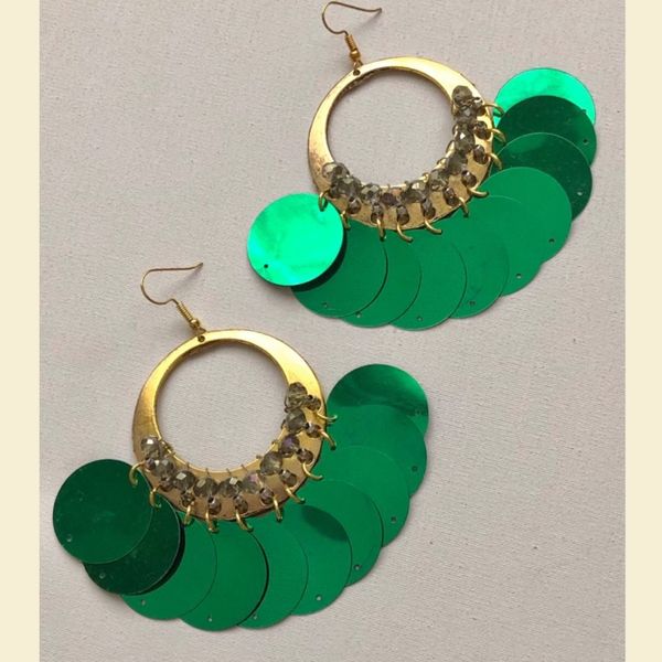 گوشواره پولکی سبز