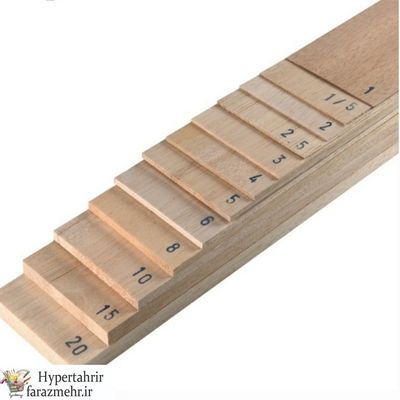 چوب بالسا (Balsa) به ضخامت قطر ( 1-1/5-2-3-4-5-6-8-10) میلیمتر