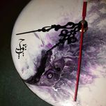 ساعت رزینی آبستره بنفشه