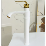 شیر روشویی پایه بلند اسناپل مدل بامبو | طراحی مدرن، بدنه برنجی، پرلاتور کاهنده مصرف آب